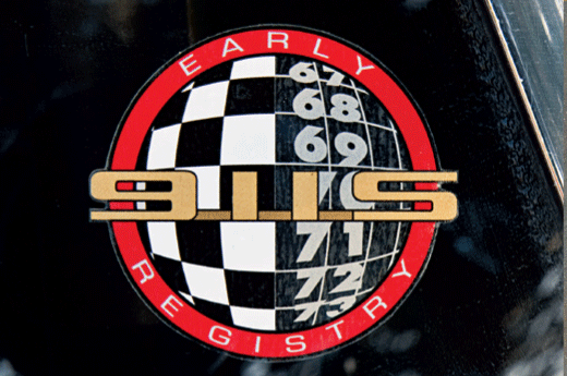 Early 911S Registry Decal